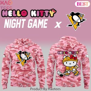 Pittsburgh Penguins x Hello Kitty Night Game Design Hoodie