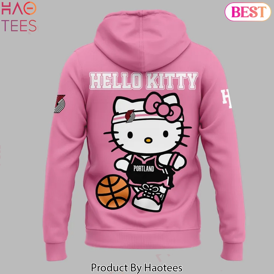 Portland Trail Blazers x Hello Kitty Night Design Hoodie - Pink Portland Trail Blazers x Hello Kitty Night Design Hoodie - Pink
