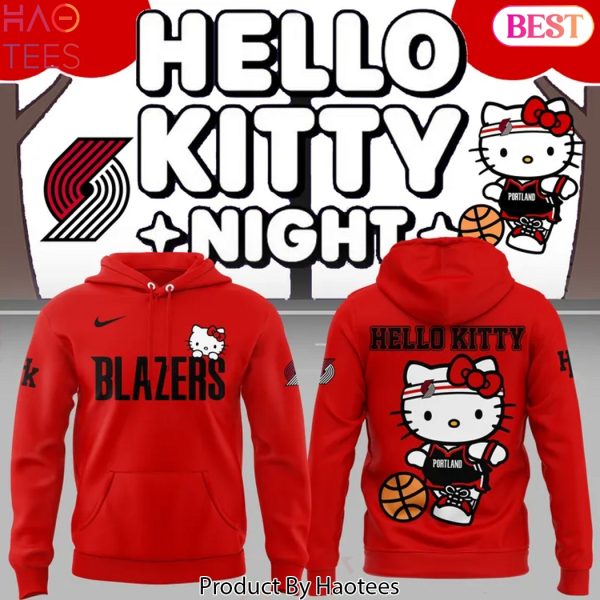 Portland Trail Blazers x Hello Kitty Night Design Hoodie – Red