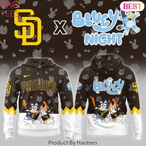 San Diego Padres Bluey Night 2025 Design Hoodie