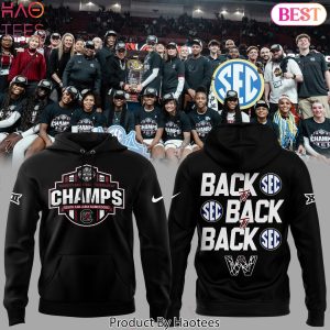 South Carolina Gamecocks 2025 SEC Womens Basketball Champions Design Hoodie