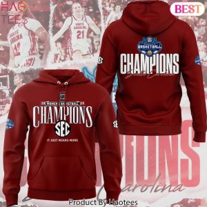 South Carolina Gamecocks 2025 SEC Womens Basketball Champions Design Hoodie – Red