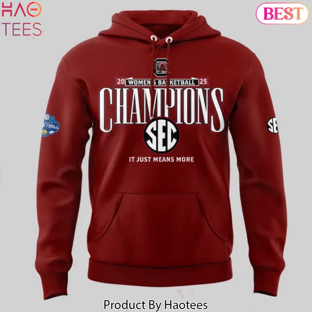 South Carolina Gamecocks 2025 SEC Womens Basketball Champions Design Hoodie - Red South Carolina Gamecocks 2025 SEC Womens Basketball Champions Design Hoodie - Red