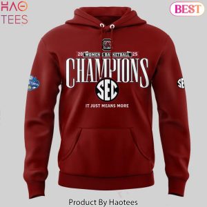 South Carolina Gamecocks 2025 SEC Womens Basketball Champions Design Hoodie – Red
