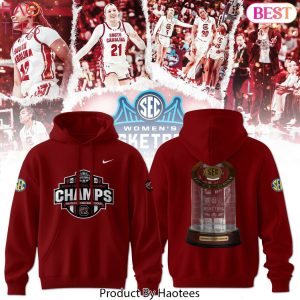 South Carolina Gamecocks SEC Womens Basketball Champions 2025 Design Hoodie – Red