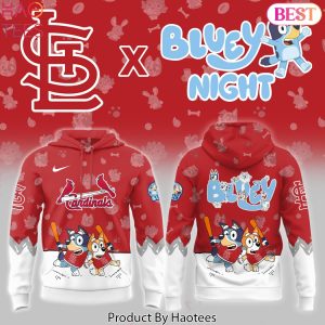 St.Louis Cardinals Bluey Night 2025 Design Hoodie