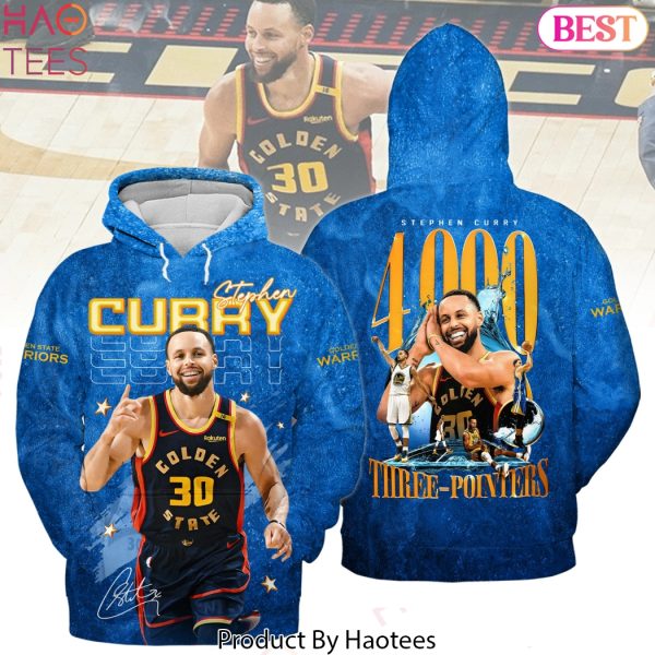 Stephen Curry Golden State Warriors 4000 Threes – Pointers Design Hoodie