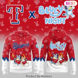 Texas Rangers Bluey Night 2025 Design Hoodie