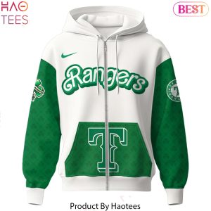 Texas Rangers x St. Patricks Day 2025 Zip Design Hoodie