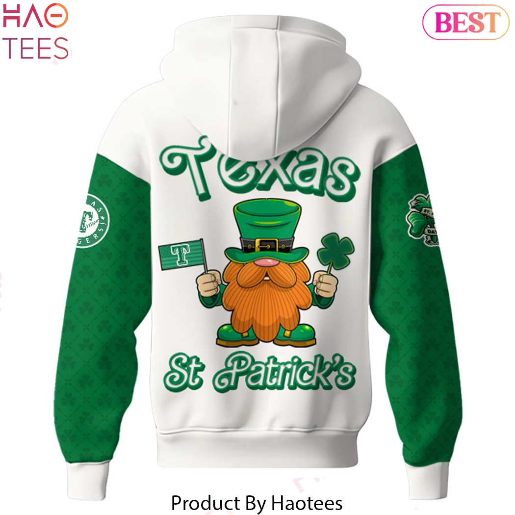Texas Rangers x St. Patricks Day 2025 Zip Design Hoodie Texas Rangers x St. Patricks Day 2025 Zip Design Hoodie