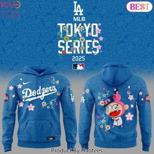 Tokyo Series 2025 Los Angeles Dodgers Takashi Murakami Cherry Blossom Design Hoodie