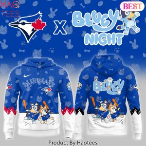 Toronto Blue Jays Bluey Night 2025 Design Hoodie