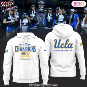 UCLA Bruins 2025 Big Ten Womens Basketball Conference Tournament Champions Design Hoodie – White