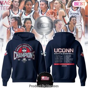 Uconn Huskies Womens Basketball 2025 Big East Tournament Champions Design Hoodie Uconn Huskies Womens Basketball 2025 Big East Tournament Champions Design Hoodie