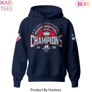 Uconn Huskies Womens Basketball 2025 Big East Tournament Champions Design Hoodie