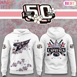 Washington Capitals 50th Anniversary White Design Hoodie