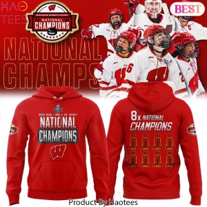 Wisconsin Badgers NCAA Frozen Four Womens Ice Hockey National Champions 2025 Design Hoodie