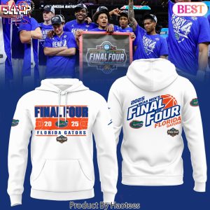 2025 NCAA Mens Basketball Tournament March Madness Final Four Regional Champions Florida Gators Design Hoodie – White
