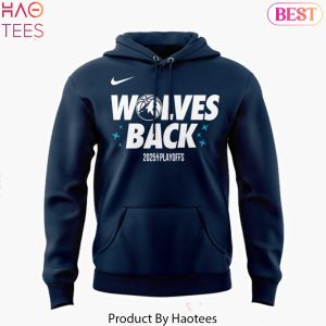 2025 Playoffs Minnesota Timberwlves Wolves Back Design Hoodie