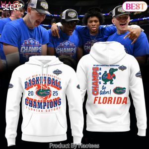 2025 SEC Mens Basketball Champions Florida Gators Go Gators Design Hoodie – White