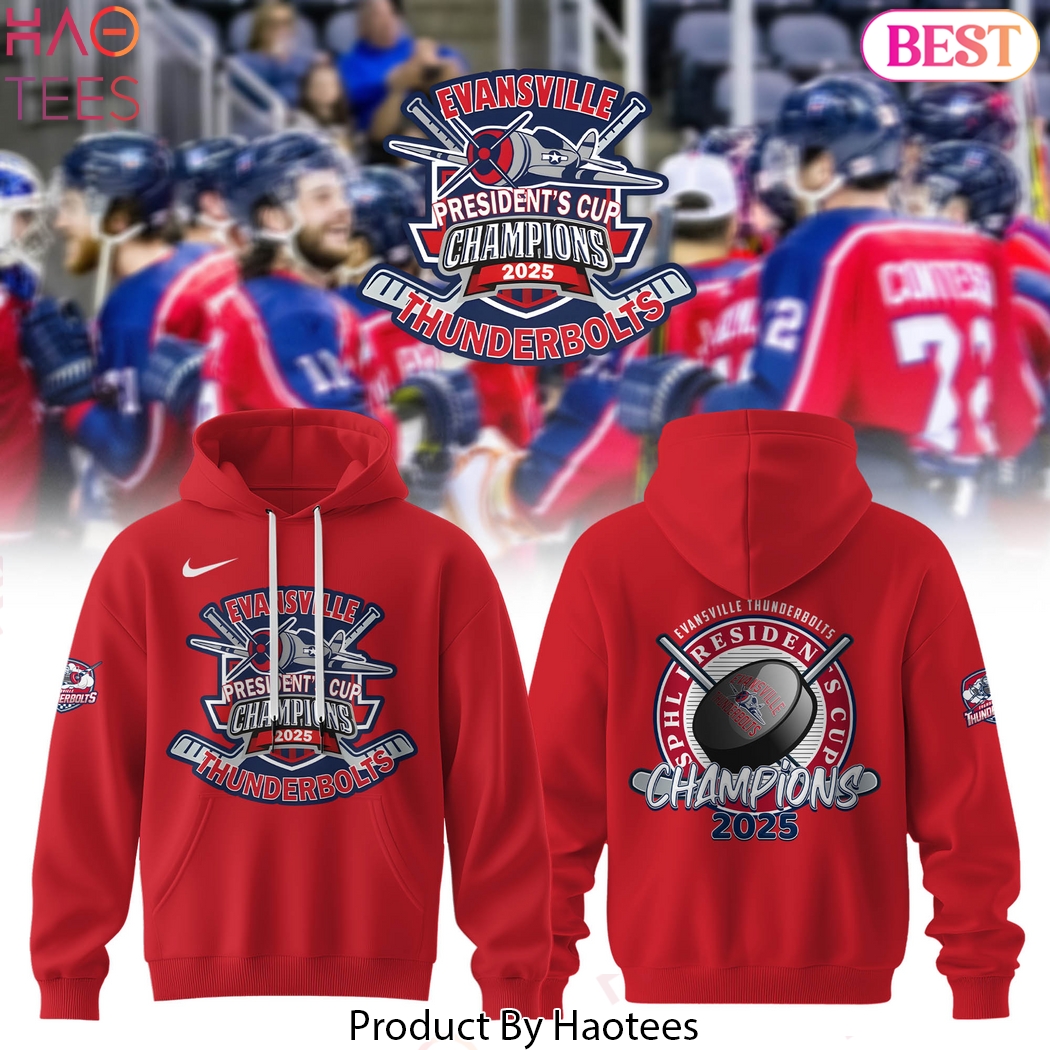 2025 SPHL Champions Evansville Thunderbolts Design Hoodie 2025 SPHL Champions Evansville Thunderbolts Design Hoodie