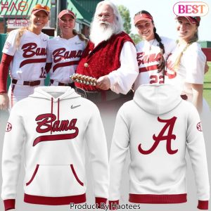 Alabama Crimson Tide Softball Uniform White Design Hoodie