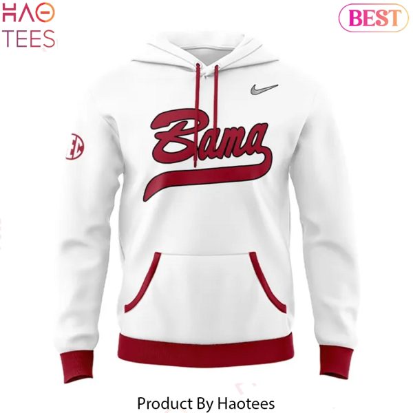 Alabama Crimson Tide Softball Uniform White Design Hoodie