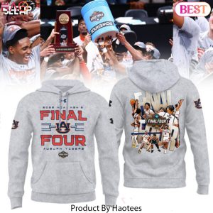 Auburn Tigers 2025 NCAA Mens Basketball Final Four Design Hoodie – Grey