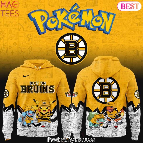 Boston Bruins x Po Kemon Go 2025 Design Hoodie