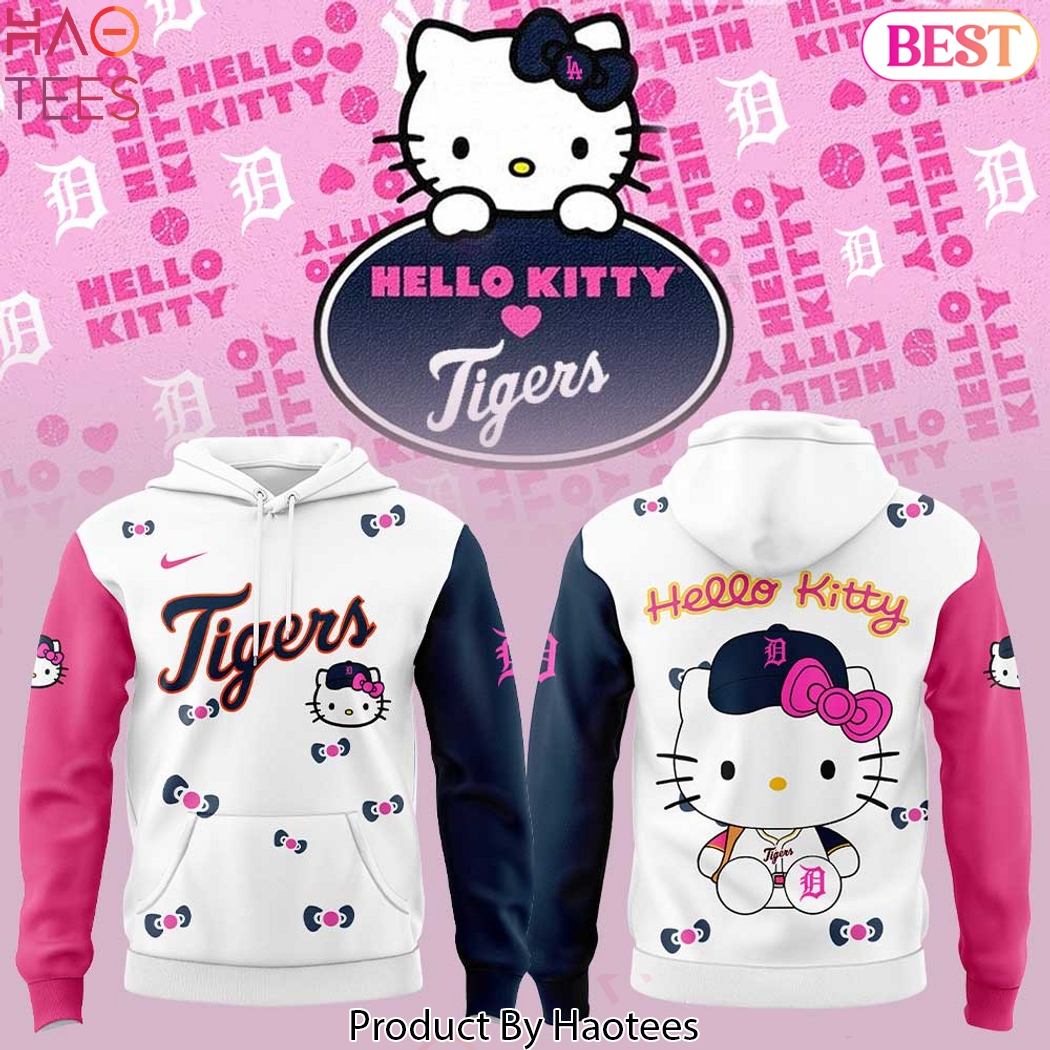 Detroit Tigers Love Hello Kitty Design Hoodie Detroit Tigers Love Hello Kitty Design Hoodie