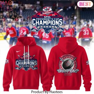 Evansville Thunderbolts 2025 SPHL Champions Hockey Design Hoodie – Red