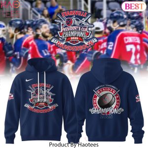 Evansville Thunderbolts 2025 SPHL Champions Leacy Design Hoodie – Blue