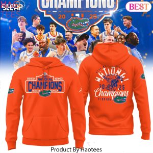Florida Gators 2025 NCAA Mens Basketball National Champions Design Hoodie – Orange