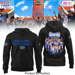 Florida Gators 2025 NCAA Mens Basketball Only Gators Get Out Alive Design Hoodie