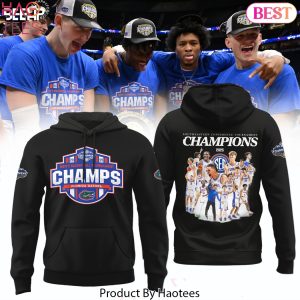 Florida Gators 2025 SEC Mens Basketball Conference Tournament Champions Design Hoodie – Black