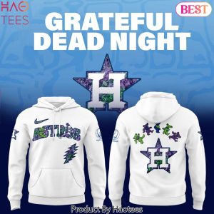 Houston Astros Grateful Dead Design Hoodie – White