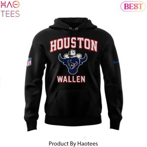 Houston Texans x Morgan Wallen Live In Houston NRG Stadium 2025 Design Hoodie – Black