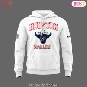 Houston Texans x Morgan Wallen Live In Houston NRG Stadium 2025 Design Hoodie – White