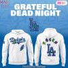 Los Angeles Dodgers Grateful Dead Design Hoodie – White