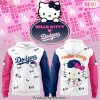 Los Angeles Dodgers Love Hello Kitty Design Hoodie