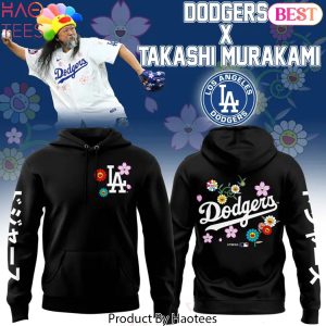 Los Angeles Dodgers Takashi Murakami 2025 Design Hoodie – Black