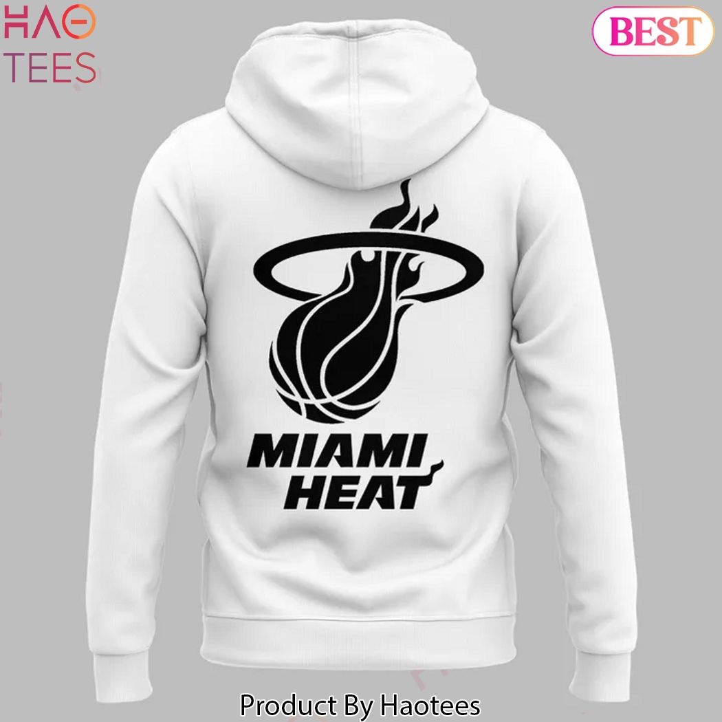 Miami Heat 2025 Playoffs White Hot Design Hoodie Miami Heat 2025 Playoffs White Hot Design Hoodie