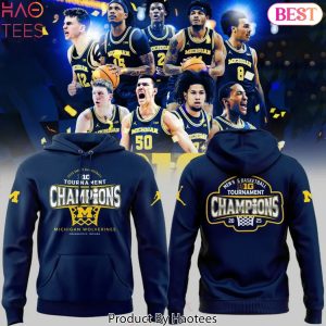 Michigan Wolverines Big Ten Mens Basketball Conference Tournament Champions Design Hoodie Michigan Wolverines Big Ten Mens Basketball Conference Tournament Champions Design Hoodie