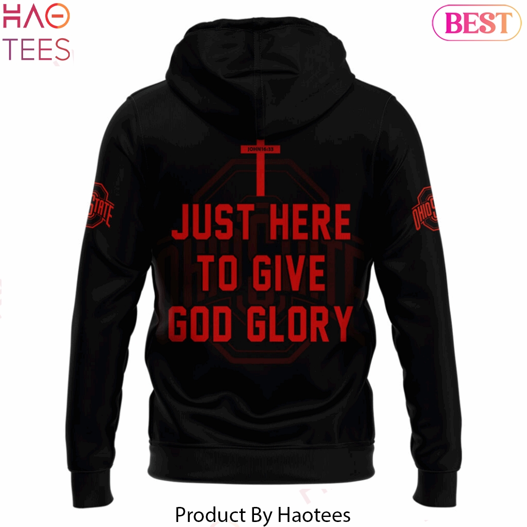 Ohio State Buckeyes JESUS WON Just Here To Give God Glory Design Hoodie Ohio State Buckeyes JESUS WON Just Here To Give God Glory Design Hoodie