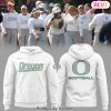 Oregon Ducks Softball 2025 White Design Hoodie