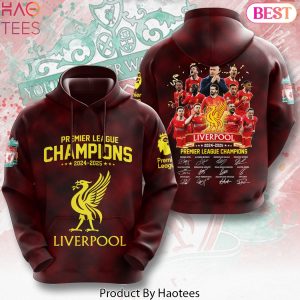 Premier League Champions 2024-2025 Liverpool  Signature Design Hoodie