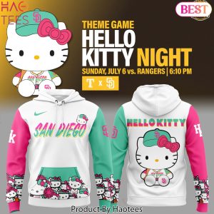 San Diego Padres Theme Game Hello Kitty Night 2025 Design Hoodie
