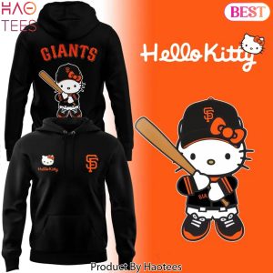 San Francisco Giants x Hello Kitty 2025 Design Hoodie – Black