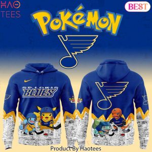 St. Louis Blues x 2025 Po kemon Go Design Hoodie