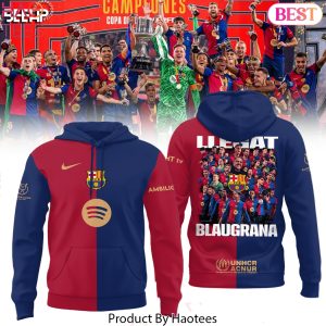 Barcelona FC Campions De Copa 2025 Llegat Blaugrana Design Hoodie